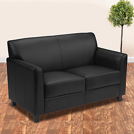 Flash Furniture Hercules Diplomat Bonded LeatherSoft™ Loveseat, Black