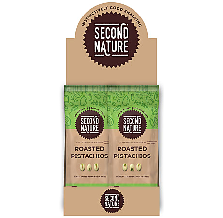 SECOND NATURE Roasted Pistachios Nuts, 1.5 oz, 12 Count