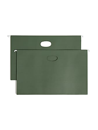Smead® Hanging Expanding File Pockets, 3 1/2" Expansion, Legal Size, Standard Green, Box Of 10