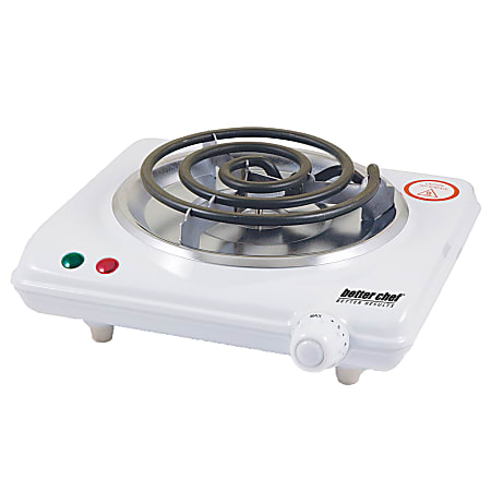 Better Chef Electric Single Burner Range, 3"H x 8"W x 9"D, White