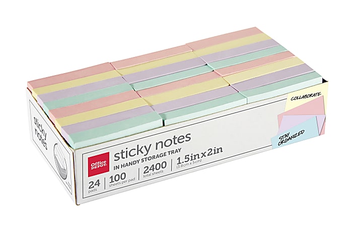 Office Depot Brand Sticky Notes 1 12 x 2 Yellow 100 Sheets
