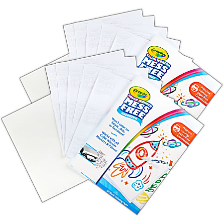 Crayola Color Wonder Blank Coloring Pages, 9" x 12", White, 50 Pages Per Pack, Bundle Of 2 Packs