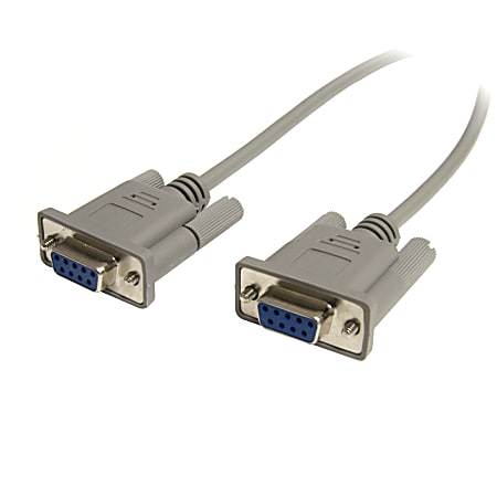 StarTech.com Cross Wired DB9 Serial Null Modem Cable - F/F - Serial/Null Modem Cable - 1 x DB-9, 1 x DB-9 - Serial/Null Modem Cable Crossover External - 25 ft