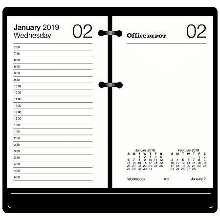 Office Depot® Brand Daily Desk Calendar Refill, 3 1/2" x 6", White, January To December 2019