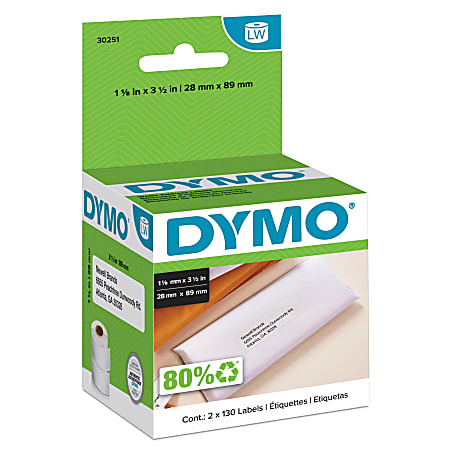DYMO® 30251 LabelWriter® Address Labels, 30251, 1 1/8