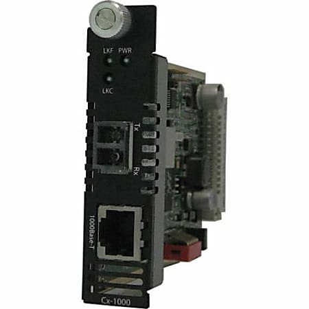 Perle CM-1000-S1SC10D Gigabit Media Converter - 1 x Network (RJ-45) - 1 x SC Ports - 1000Base-T, 1000Base-BX - Internal