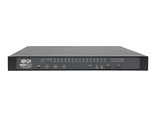 Tripp Lite NetDirector 32-Port Cat5 KVM over IP Switch Virtual Media 1 Remote + 1 Local User 1U Rac - B06403201IPG