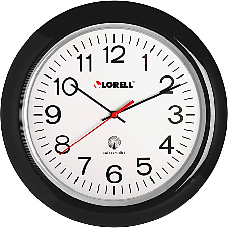 Lorell® 13 1/4" Round Atomic Wood Wall Clock,