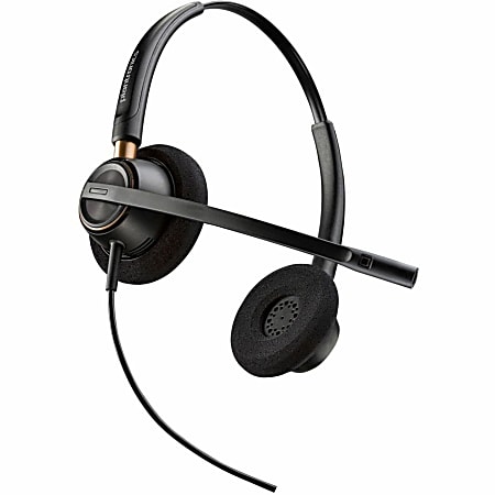 Plantronics EncorePro Binaural Over The Head Headset HW520 Black 89434 ...