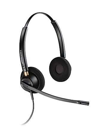Plantronics® EncorePro Binaural Over-The-Head Headset, HW520, Black, 89434-01