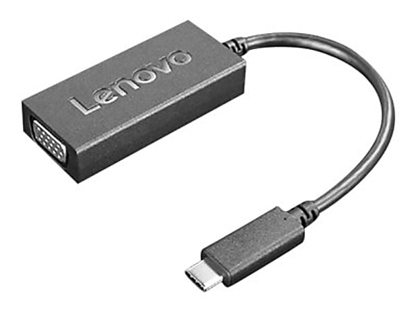 Lenovo - USB / VGA adapter - 24 pin USB-C (M) to HD-15 (VGA) (F) - 1920 x 1200 (WUXGA) support - CRU