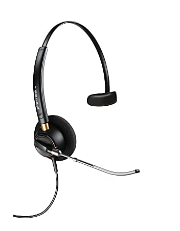 Plantronics® EncorePro Monaural Over-The-Head Headset, HW510V, Black, 89435-01
