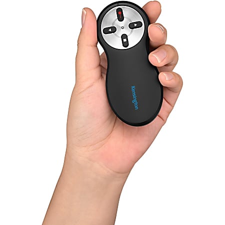 Kensington Wireless Presenter with Red Laser - Nano Receiver - Wireless - Radio Frequency - 2.40 GHz - Black - 1 Pack - USB Type A - 4 Button(s) - TAA Compliant
