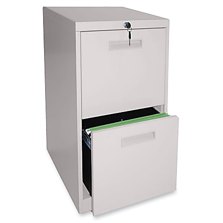 Lorell® 22"D Vertical 2-Drawer Mobile Pedestal File Cabinet, Metal, Putty