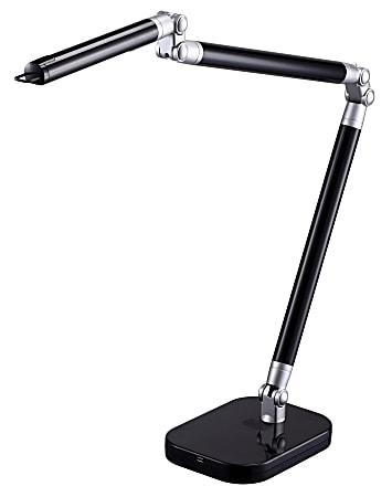 BLACK+DECKER® PureOptics™ Summit Flex™ Ultra Reach LED Clamp-On Desk Lamp, Adjustable, 29 1/2"H, Black