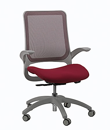 Eurotech Hawk Mesh Mid-Back Task Chair, Burgundy/Gray