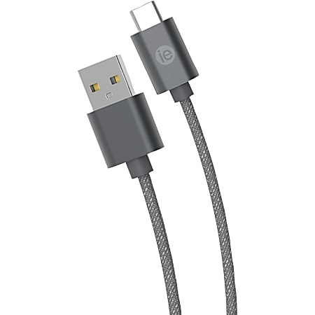 DigiPower USB Data Transfer Cable - 10 ft USB Data Transfer Cable - First End: USB Type A - Second End: USB Type C - Gray