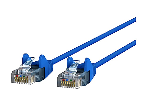 Belkin Slim - Patch cable - RJ-45 (M) to RJ-45 (M) - 6 ft - UTP - CAT 6 - molded, snagless - blue
