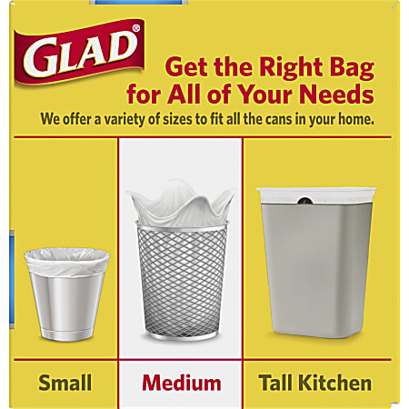 Glad® OdorShield® Medium Quick-Tie® Trash Bags