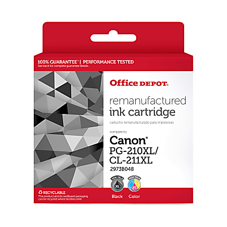 Office Depot® Brand Remanufactured High-Yield Black & Color Inkjet Cartridge Replacement For Canon PG-210XL/CL-211XL, OD210XL211XLCP