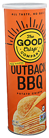 The Good Crisp Company Potato Crisps, Outback Barbecue, 5.6 Oz, Total Qty 8