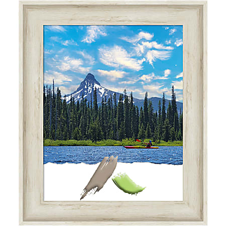 Amanti Art Picture Frame, 21" x 25", Matted For 16" x 20", Regal Birch Cream