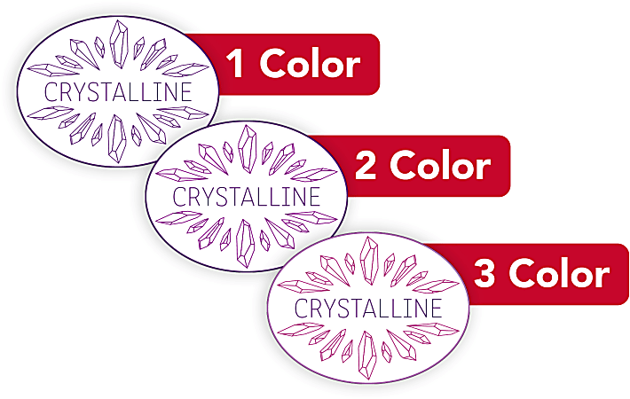 Custom 1, 2 Or 3 Color Printed Labels/Stickers, Oval, 1-1/2" x 2", Box Of 250