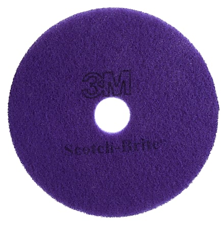 Scotch-Brite Diamond Floor Pads Plus, 17", Purple, Pack Of 5 Pads