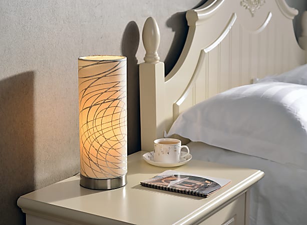 Kenroy Home Circo Uplight Accent Lamp 6 12 H White And Silver