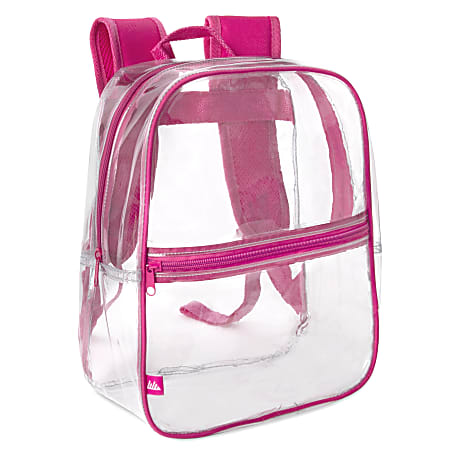 Trailmaker Mini Stadium Approved Backpack 12 H x 10 W x 4 D Clear Pink