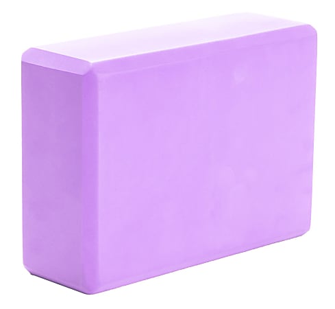 Mind Reader High-Density Yoga Block, 6”H x 9”W x 3”L, Purple