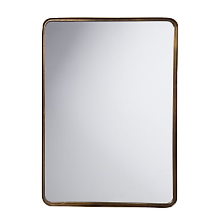 SEI Waymire Rectangular Mirror, 28"H x 28"W x 2"D, Antique Gold
