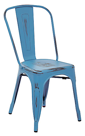 Office Star™ Bristow Armless Chairs, Antique Royal Blue, Set Of 2 Chairs