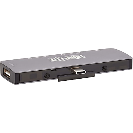 Tripp Lite USB C Docking Station HDMI USB-A SD/Micro SD PD Charging Gray - Docking station - USB-C / Thunderbolt 3 - HDMI