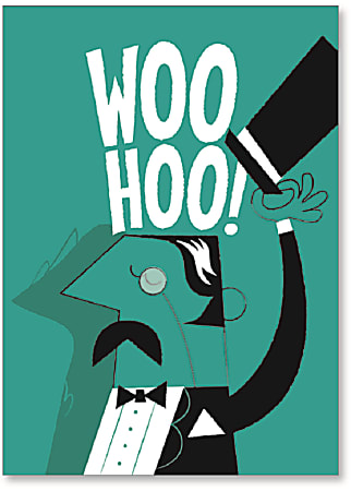 Viabella Congratulations Greeting Card With Envelope, Woo Hoo, 5" x 7"