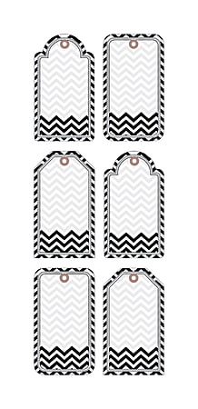 Barker Creek® Accents, Double-Sided, Chevron Black And White,