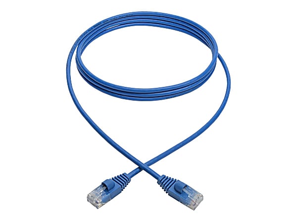 Tripp Lite Cat6a 10G Snagless Molded Slim UTP Ethernet Cable (RJ45 M/M) Blue 6 ft.