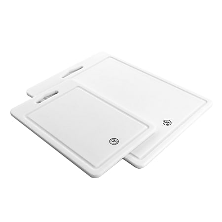 Martha Stewart Plastic Cutting Boards, White, Set Of 2 Boards