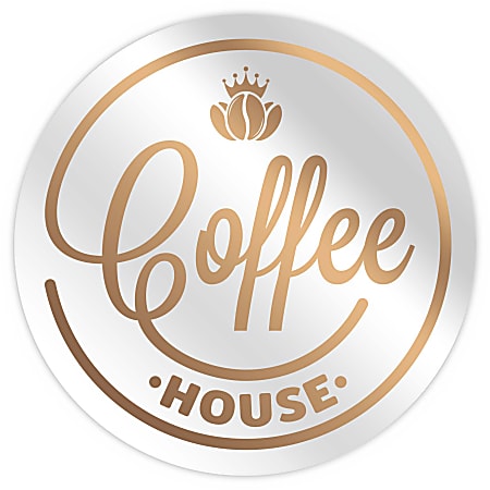 Custom 1-Color Foil-Stamped Labels And Stickers, 1-1/8" Circle, Box Of 500 Labels