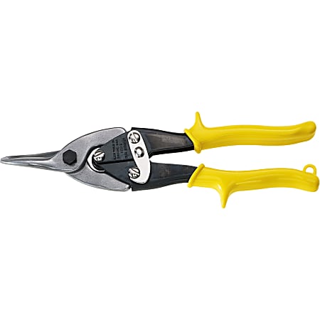 Aviation Snips, Plastic-Dipped Handle, Cuts Straight