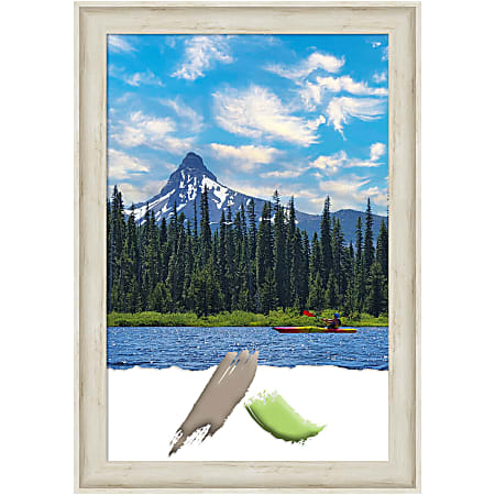 Amanti Art Picture Frame, 29" x 41", Matted For 24" x 36", Regal Birch Cream
