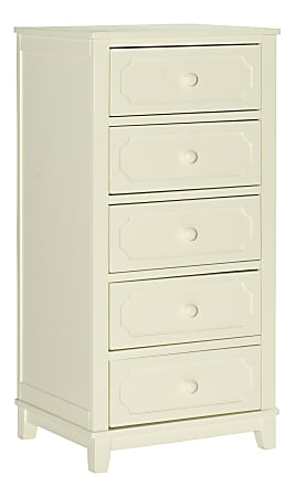 Linon Segan 41"H 5-Drawer Storage Chest, White