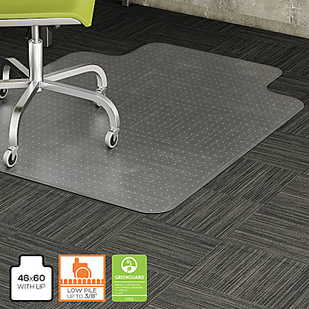 Studded chair sale mat with lip