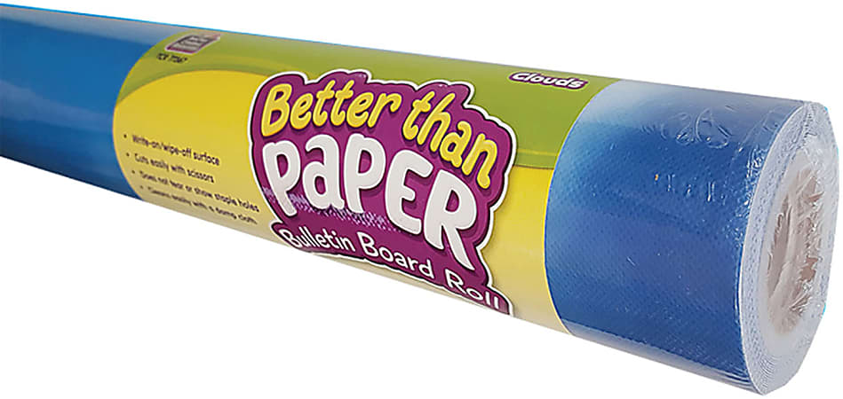 Teacher Created Resources® Better Than Paper® Bulletin Board Paper Rolls, 4' x 12', Clouds, Pack Of 4 Rolls