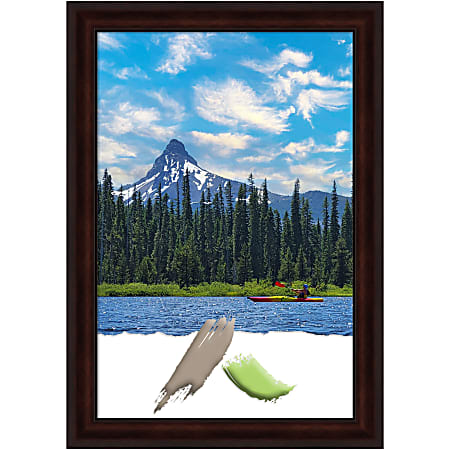 Amanti Art Picture Frame, 29" x 41", Matted For 24" x 36", Coffee Bean Brown