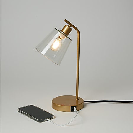 Dormify Ari Charging Desk Lamp, Gold