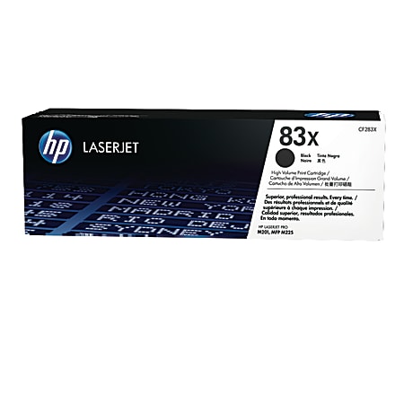 HP 83X High-Yield Black Toner Cartridge, CF283X