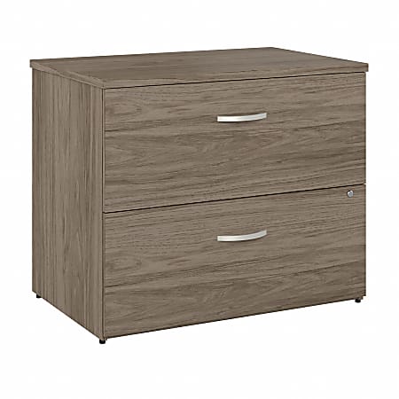 Bush Business Furniture Studio C 35-2/3"W x 23-1/3"D 2-Drawer Lateral File Cabinet, Modern Hickory, Standard Delivery