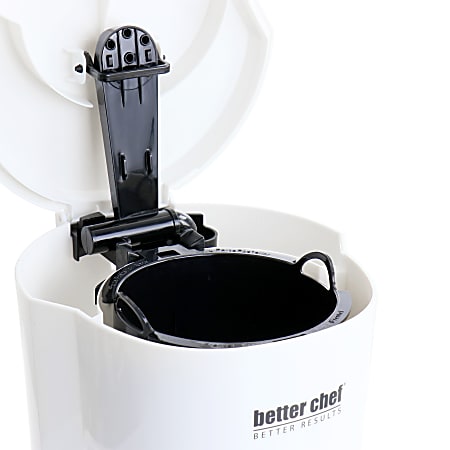 Better Chef 4-Cup Compact Coffee Maker with Removable Filter Basket, White