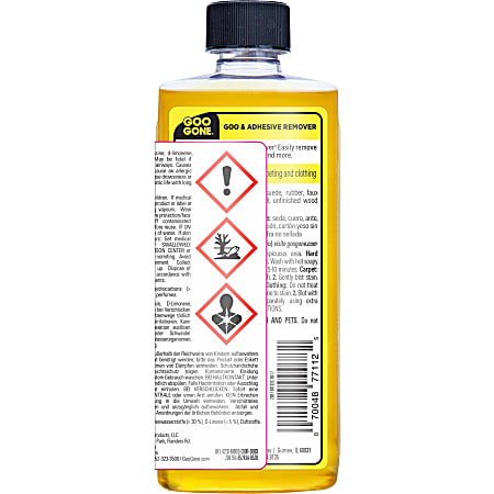 Goo Gone Gum/Glue Remover - For Multipurpose - 8 fl oz (0.3 quart) - Citrus Scent - 12 / Carton - Easy to Use - Orange Goo Gone Gum/Glue Remover - For Multipurpose - 8 fl oz (0.3 quart) - Citrus Scent - 12 / Carton - Easy to Use - Orange